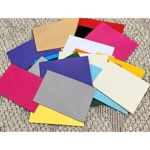 25 Pack Colorful Mini Envelopes Gift Card Business Card Holders 4” x 2.75” NWOT